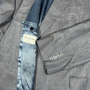 Jack Victor Powell SPJ Blazer Mens 54 PR Gray Bamboo Viscose Sport Coat Jacket